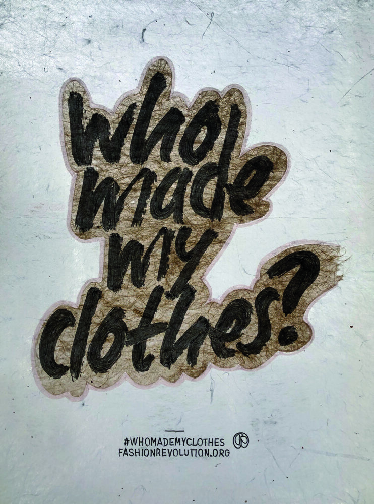 Fides Linien - #whomademyclothes - 2019 - Paper (Kozo, Banana Paper), Yarn (Wolford) - 55 x 40 cm