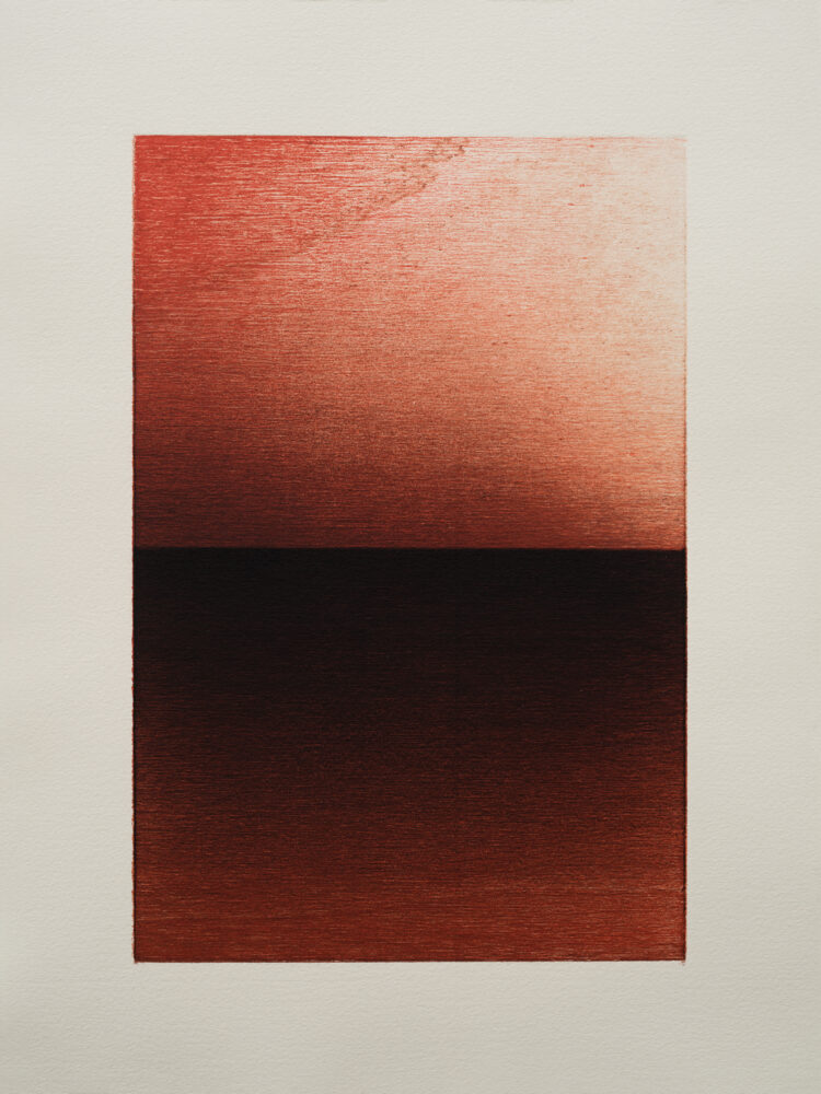 Jan Kromke - HdL 20.111 - 2018 - Holzdruck auf Kupferdruckkarton (Unikat) - 40 x 30 cm