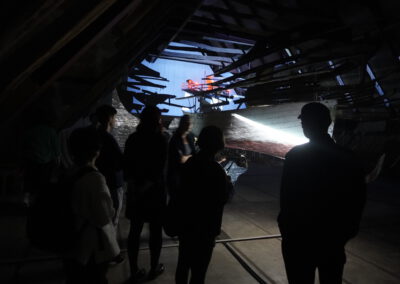 Lisa Maria Baier — Lifeboat — four-channel installation, Künstlerdorf Schöppingen, combined with an AR installation in the exhibition space — 2025