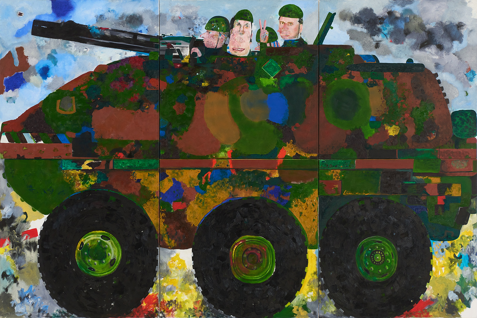 Lucas Oertel - Unsere Jungs - 2024 - Öl auf Leinwand - 200 x 300 cm