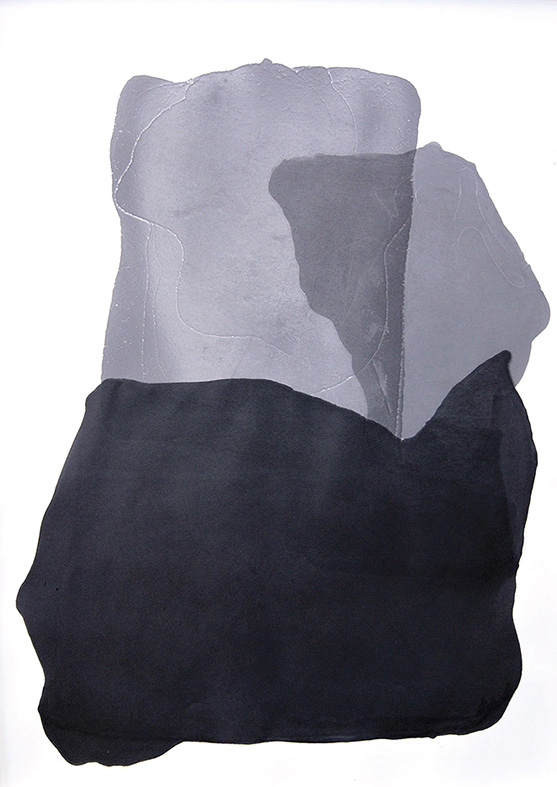 Maria Katharina Morgenstern - Nebelkappe - 2018 - Tusche auf Papier - 140 x 100 cm