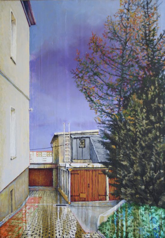 Thorsten Groetschel - Regen - 2019 - Öl auf Leinwand - 100 x 70 cm