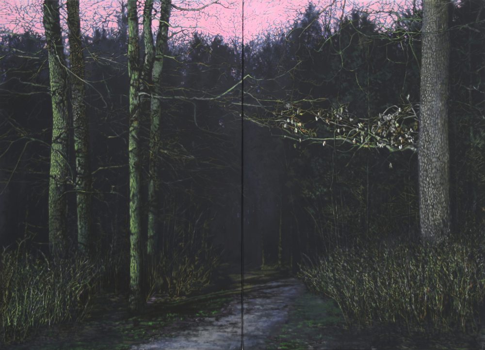 Thorsten Groetschel - Waldpark Silence - 2017 - Öl auf Leinwand - 130 x 130 cm