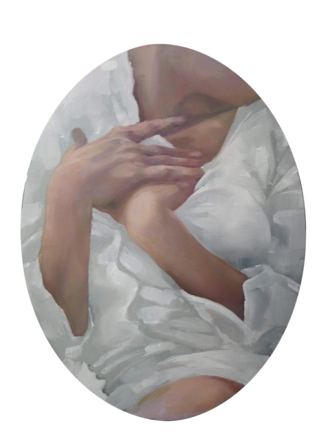 Helena Zubler - Inside Out - 2019 - Öl auf ovale Malpappe - 40 x 30 cm