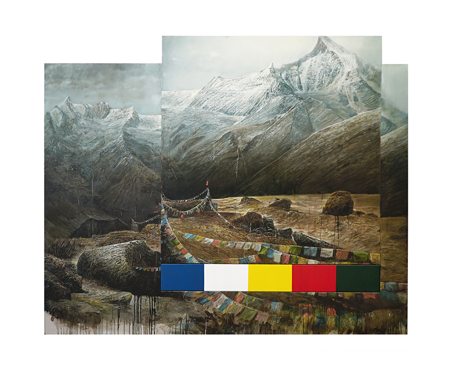 Clemens Tremmel - himālaya (2) - 2018 - Öl und Lack auf Aluminium - 150 x 215 x 5 cm