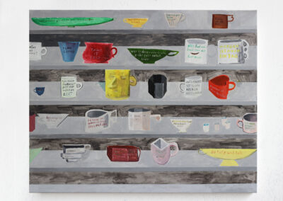 Nicolas Dupont – Alle Tassen im Schrank – 2020 – Öl auf Leinwand – 80 x 100 cm