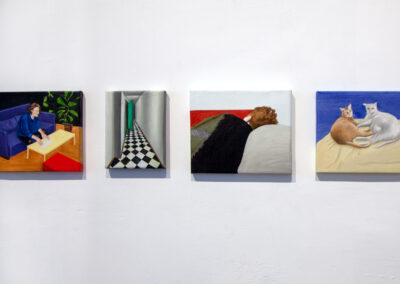 Johanna Failer - 22:22 - Serie aus 15 Malereien - 2024 - Öl auf Leinwand - je 18 x 16 / 18 x 22 / 18 x 24 cm