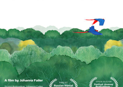 Johanna Failer - I woke up in a hammock and I couldn’t move - 2021 - 2-D Animation (Aquarell, Tinte, Buntstift auf Papier, z.T. digitale Animation) - 08:08 Minuten