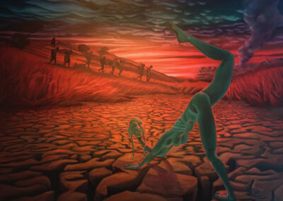 Anja Herzog - The world and me… I care - 130 x 100 cm - Öl auf Leinwand