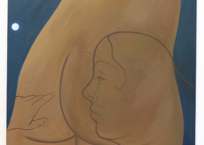Sofia Nogueira – Lua e perfil / Mond und Profil – 2025 – Öl auf Leinwand – 75 cm x 90cm