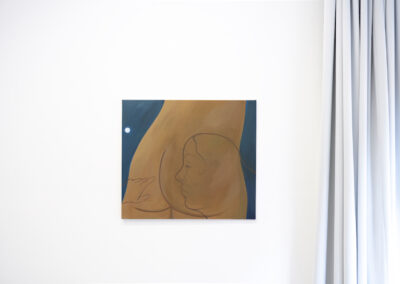 Sofia Nogueira – Lua e perfil / Mond und Profil – Ausstellungsansicht im Rahmen meiner Diplomausstellung „Girls Trip“ im KV Leipzig im Februar 2025