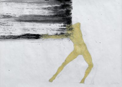 Fabian Vogel - Studie zu einer Performance - 2023 - Bleistift, Klebeband, Tinte auf Papier - ca. 117 x 150 cm unregelmäßig beschnitten - Foto Fabian Vogel