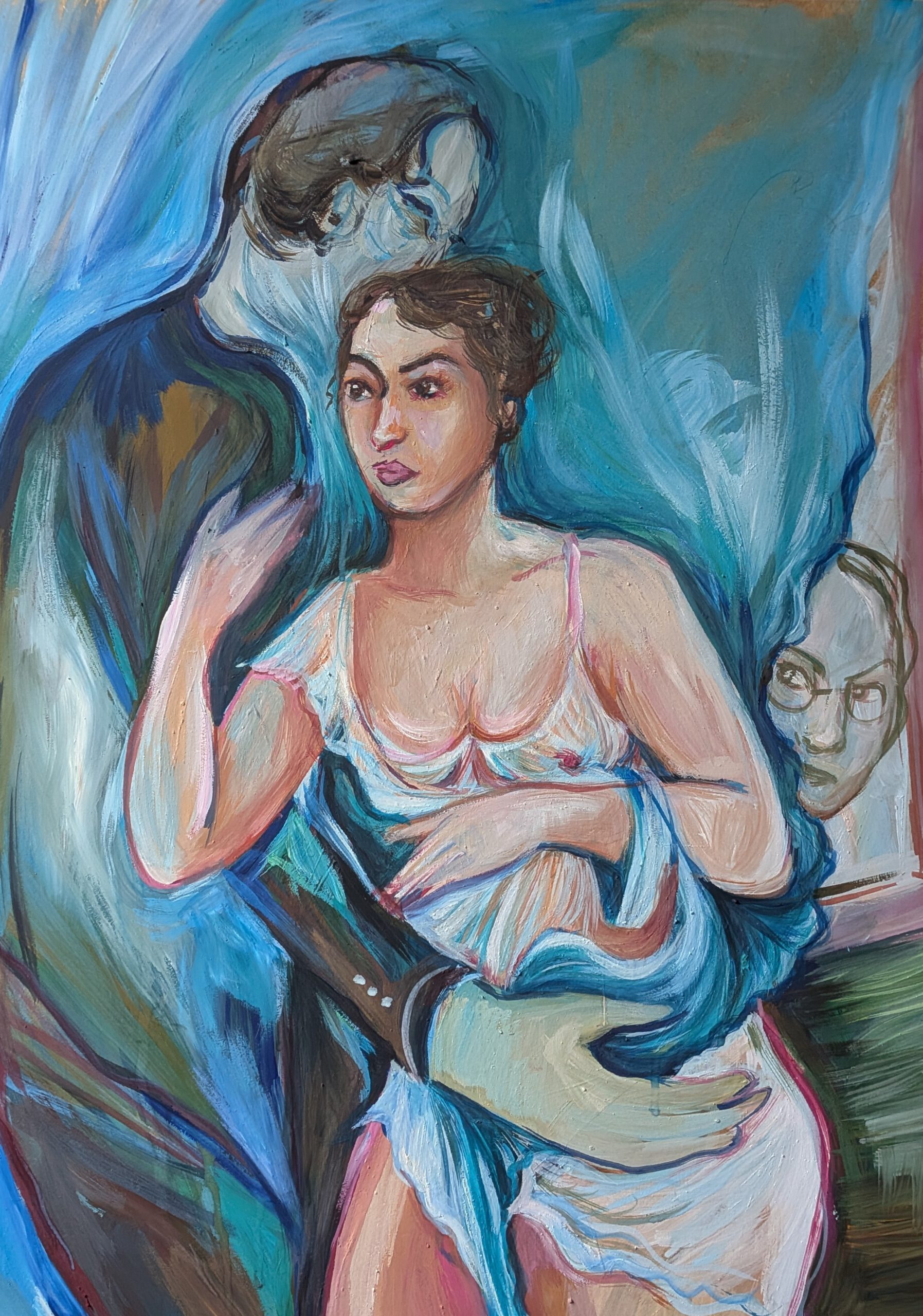 Anne Zoe - Untransparent - Gouache auf Holz - 50x70cm